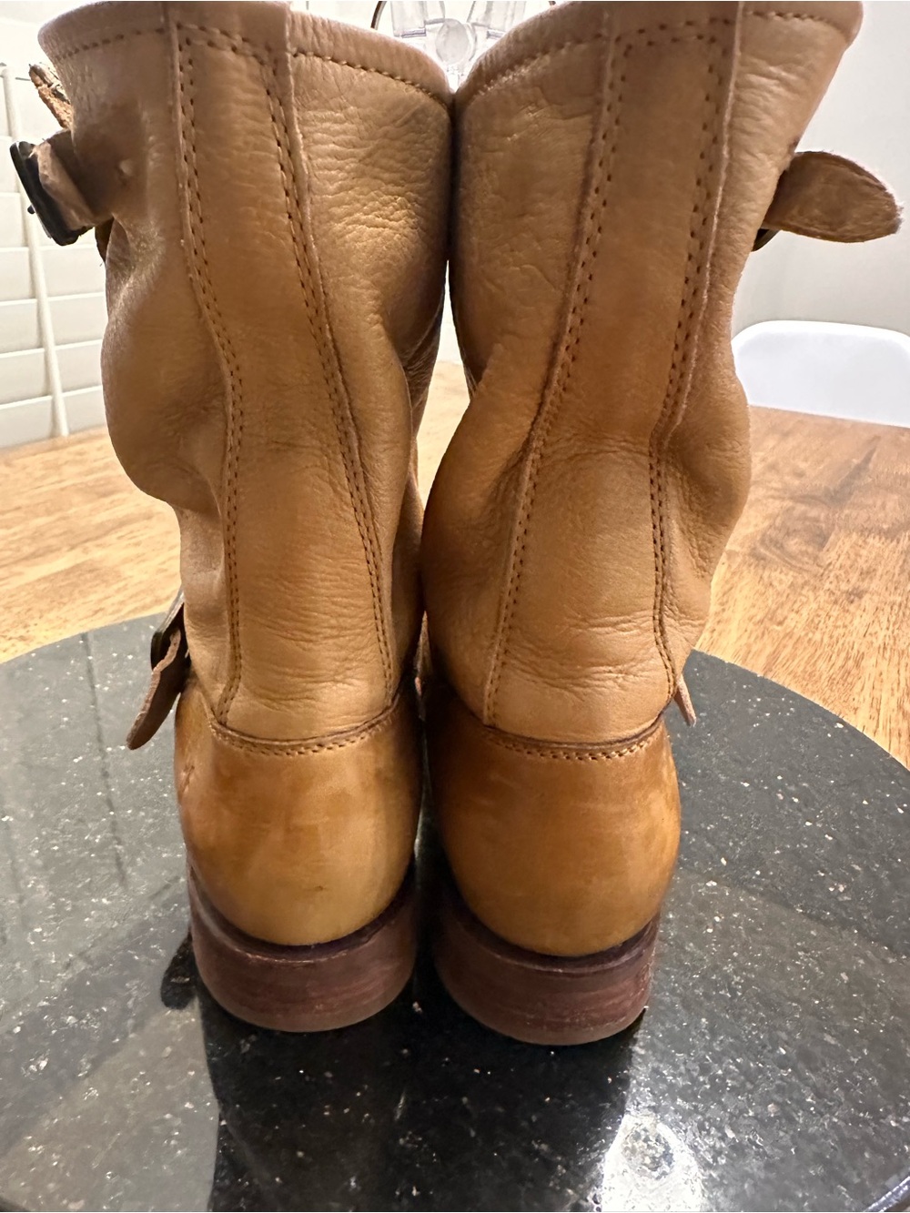 Frye Veronica Short with Buckle Mid-Calf Slouchy Boots - Picture 8 of 9